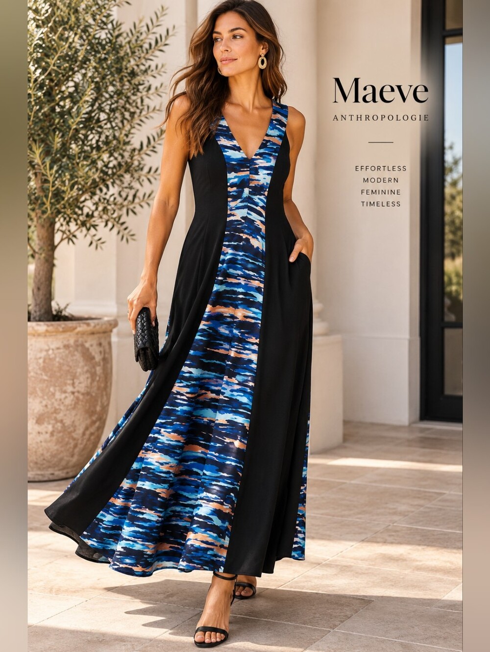 Maeve V-Neck Maxi Dress